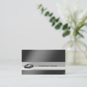 輝くな銀製ラインスポーツ・カーの名刺 名刺 (スタンド正面)