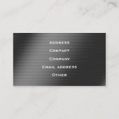 輝くな銀製ラインスポーツ・カーの名刺 名刺 (裏面)