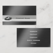 輝くな銀製ラインスポーツ・カーの名刺 名刺 (正面/裏面)