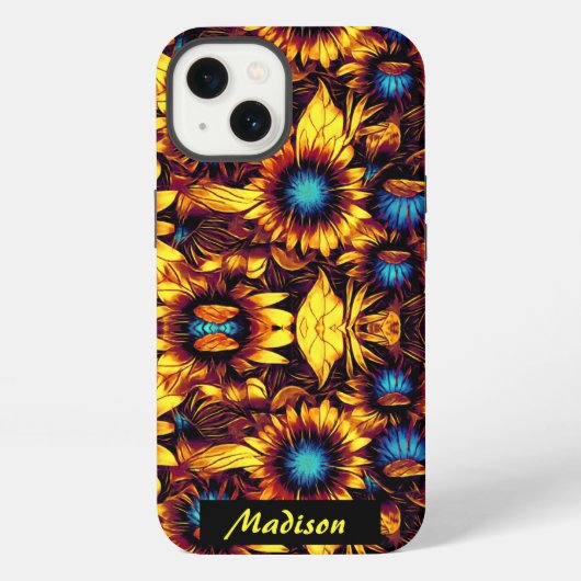 輝くひまわり iPhoneケース (裏面)