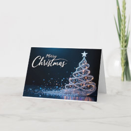 輝くもみじ樹のクリスマスカード サンキューカード