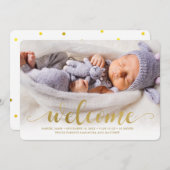 輝くようこそ – ベビー誕生のお知らせ 案内状 (正面/裏面)