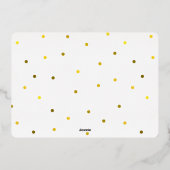 輝くようこそ – ベビー誕生のお知らせ 箔招待状 (裏面)