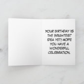 輝くアイデアの誕生日イラスト カード (内部)