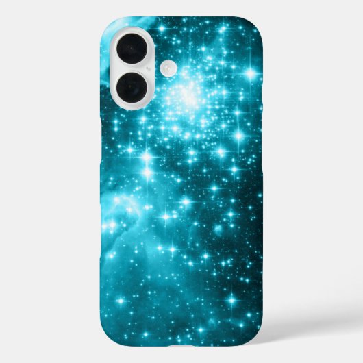 輝くアクアブルーとティールの星々 Case-Mate iPhoneケース (裏面)