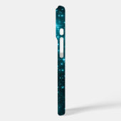 輝くアクアブルーとティールの星々 Case-Mate iPhoneケース (裏面 / 左)