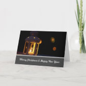 輝くアドベントロウソクを持つ気高いメリークリスマス! カード (正面)
