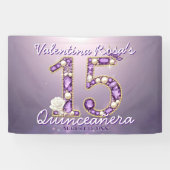 輝くアメシスト&パール ホワイトローズのキンセアニエラ 横断幕 (横)