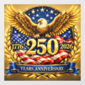 輝くアメリカ独立250周年記念鷲のエンブレム ウィンドウサイン (シート)