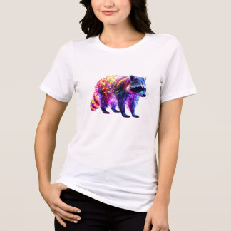 輝くアライグマ トライブレンドTシャツ