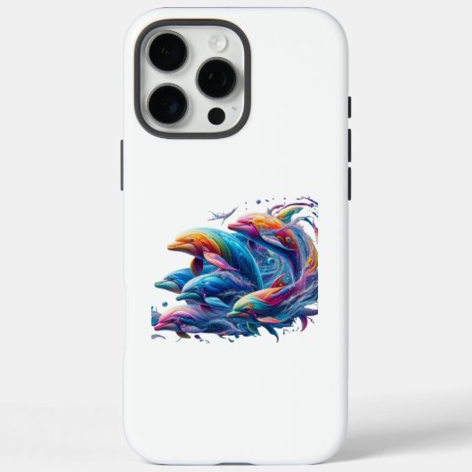 輝くイルカのアート Case-Mate iPhoneケース (裏面)