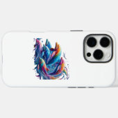 輝くイルカのアート Case-Mate iPhoneケース (裏面 (横))