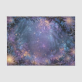輝くインディゴ星雲の幻想的な森 薄葉紙 (正面)