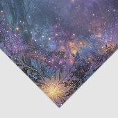 輝くインディゴ星雲の幻想的な森 薄葉紙 (詳細)