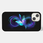 輝くインフィニティと魔法の蝶 iPhoneケース (裏面横)