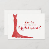 輝くウェディングパーティドレス 招待状 (正面/裏面)