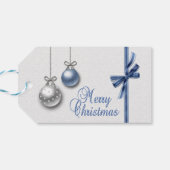 輝くエレガントクリスマスボール ギフトタグ (裏面横)