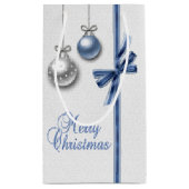 輝くエレガントクリスマスボール スモールペーパーバッグ (裏面)