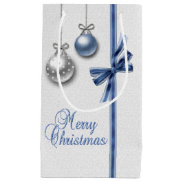 輝くエレガントクリスマスボール スモールペーパーバッグ