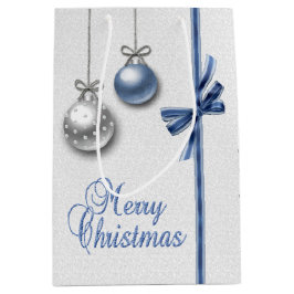 輝くエレガントクリスマスボール ミディアムペーパーバッグ