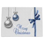 輝くエレガントクリスマスボール ラージペーパーバッグ (正面)