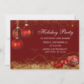 輝くエレガントクリスマスボール 招待状 (正面)