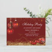 輝くエレガントクリスマスボール 招待状 (スタンド正面)