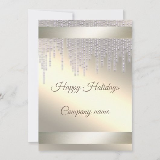 輝くエレガント輝くス企業のクリスマパーティー 招待状 (裏面)