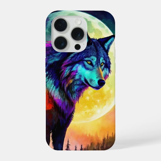 輝くオオカミ iPhoneケース (裏面)