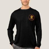 輝くオレンジの東の漢字シンボルサークル日本語 トライブレンドTシャツ (正面)