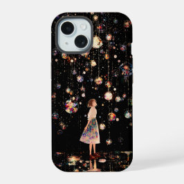 輝くオーブの星空iPhone 15ケース iPhone 15ケース