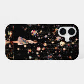 輝くオーブ 星空の夜 iPhone 16 カバー (裏面横)