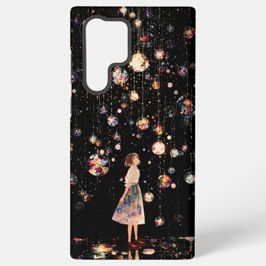 輝くオーブ 星空 Samsung Galaxy S22 Ultra Galaxyケース (裏面)