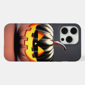 輝くカボチャのハロウィン iPhoneケース (裏面横)