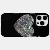 輝くカラフルなシルバーモザイクハート Case-Mate iPhoneケース (裏面 (横))