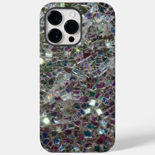 輝くカラフルな銀のモザイク Case-Mate iPhoneケース (裏面)