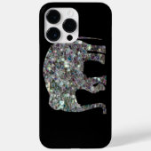 輝くカラフルシルバーモザイクの象 Case-Mate iPhoneケース (裏面)