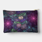 輝くカラフル抽象芸術モダンフラクタル芸術 アクセサリーポーチ (裏面)