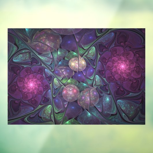 輝くカラフル抽象芸術モダンフラクタル芸術 ウィンドウサイン (シート3)