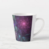 輝くカラフル抽象芸術モダンフラクタル芸術 カフェラテマグ (右)