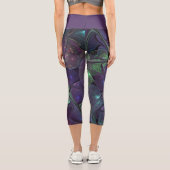 輝くカラフル抽象芸術モダンフラクタル芸術 カプリレギンス (裏面)