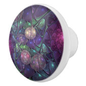 輝くカラフル抽象芸術モダンフラクタル芸術 セラミックノブ (右)