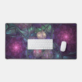輝くカラフル抽象芸術モダンフラクタル芸術 デスクマット (キーボード&マウス)