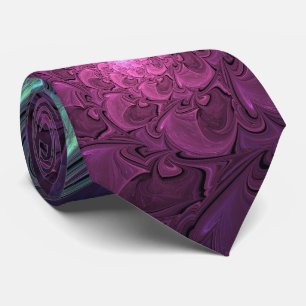 輝くカラフル抽象芸術モダンフラクタル芸術 ネクタイ