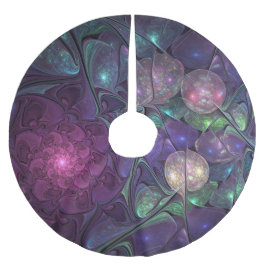 輝くカラフル抽象芸術モダンフラクタル芸術 ブラッシュドポリエステルツリースカート