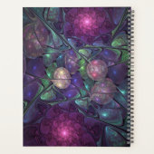 輝くカラフル抽象芸術モダンフラクタル芸術 プランナー手帳 (裏面)