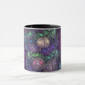 輝くカラフル抽象芸術モダンフラクタル芸術 マグカップ (中央)