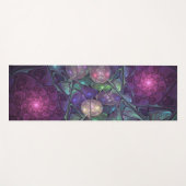 輝くカラフル抽象芸術モダンフラクタル芸術 ヨガマット (正面(横))