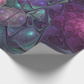 輝くカラフル抽象芸術モダンフラクタル芸術 ラッピングペーパー (角)