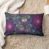 輝くカラフル抽象芸術モダンフラクタル芸術 ランバークッション (ブランケット)